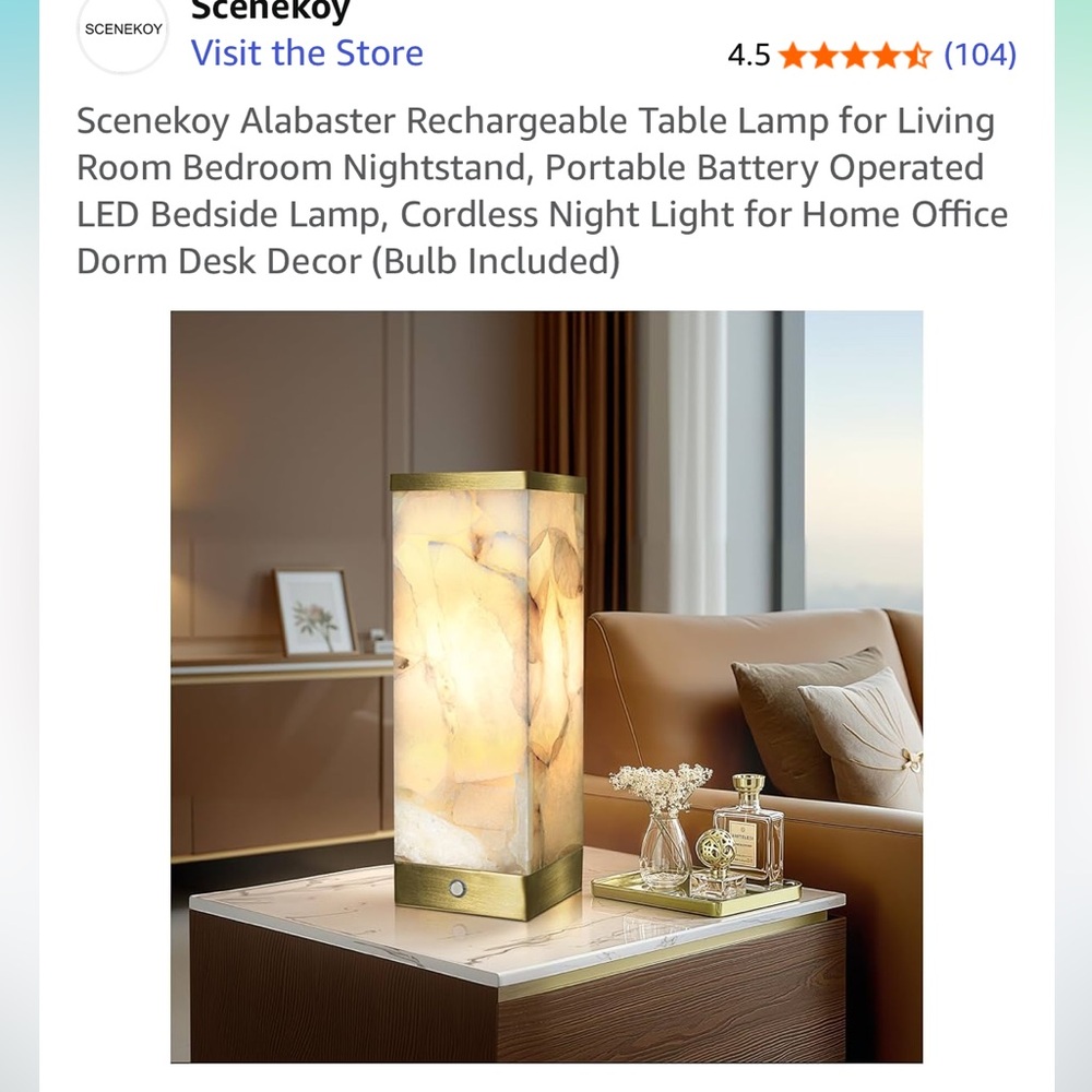 Rechargable lamp cordless, brand new